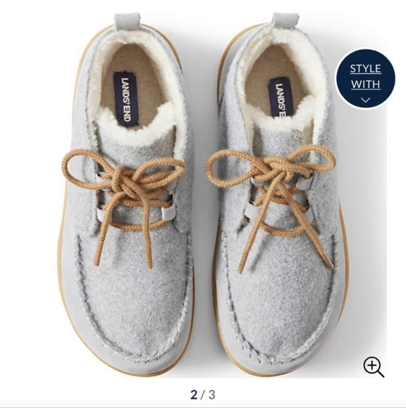 Lands' End Shoes - Women's All Season Lands End Bootie Slippers Gray Heather Sz. 7